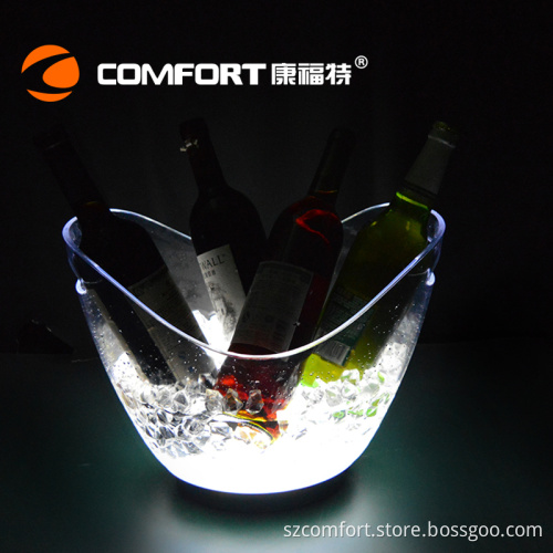 Acrylic plastic lighting ice bucket